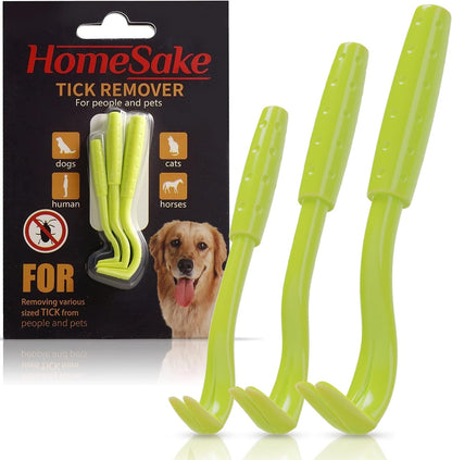 Tick Remover Tool for Dogs, Cats & Humans - 5 Packs of 3 - Pain Free Tick Removal Twister Tweezers - Dog Tick Removal Tool - Tick Puller Removes Head & Body - Includes User Guide