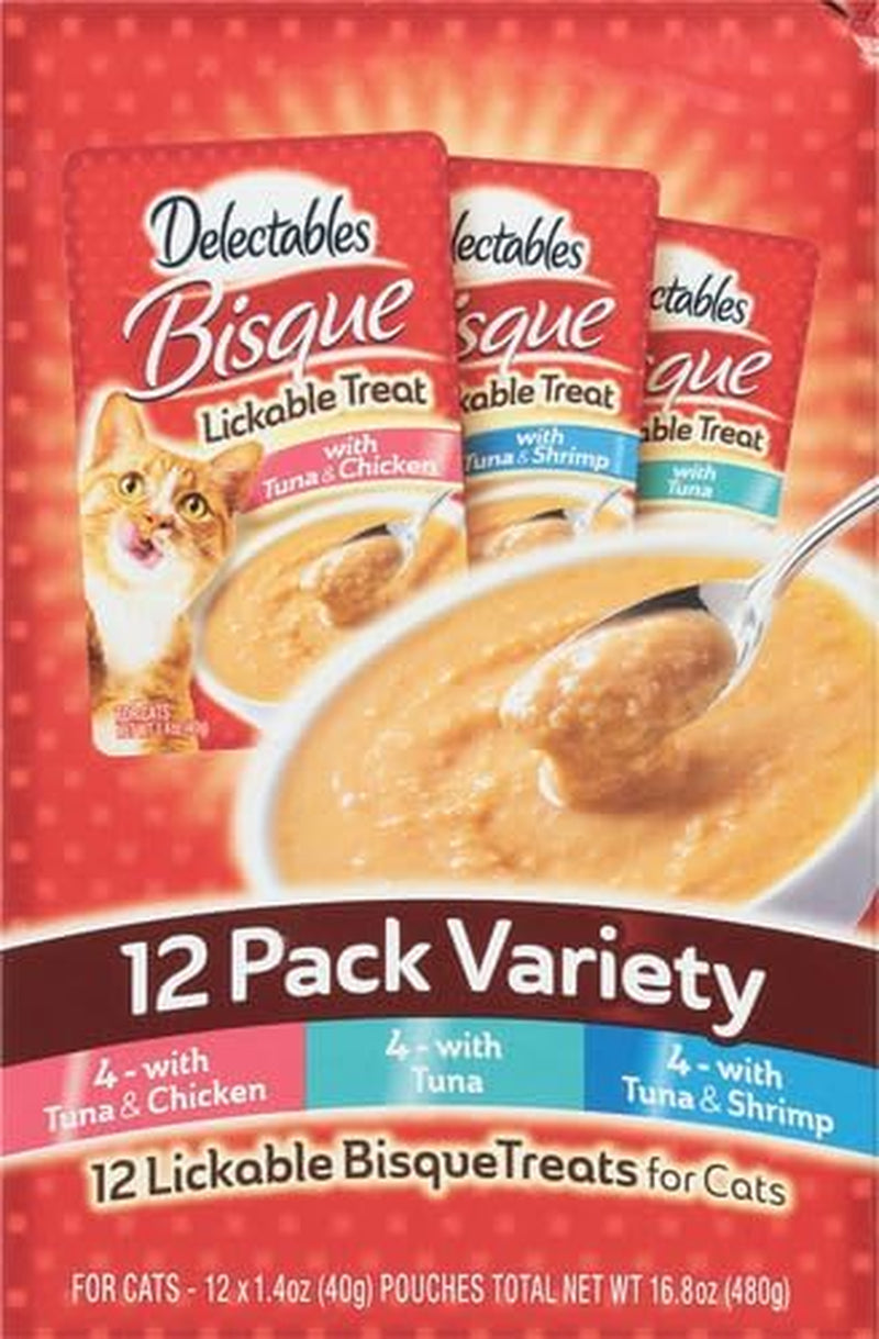 Hartz Delectables Bisque Lickable Wet Cat Treats-12 Pack-Tuna - 3270011057