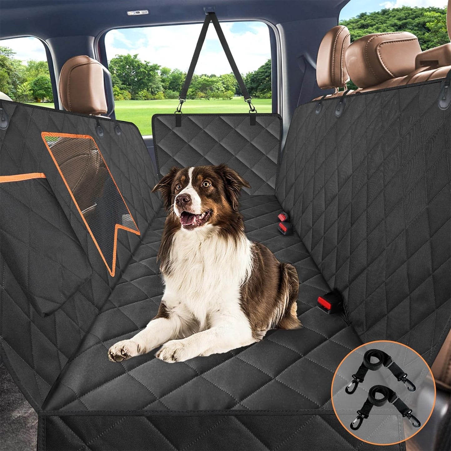 Kytely Dog Car Seat Cover for Back of XL Cars/Trucks/Suvs, Sturdy Car Cover Protector for Dogs, Waterproof Soft Dog Car Hammock, Non Slip Scratch Proof Backseat Car Cover for Pets