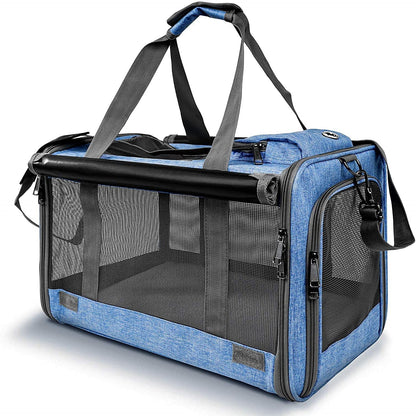 Dog Carry Bag for Puppy Pet Soft-Shell Portable Kennel Crate for 0-15 Lbs Foldable Pomeranian Travel Cage Tea Cup Yorkie Carrier Purse Indoor Carrying Case Dog Supply Melon Tiny Dog Melon