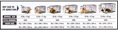 Precision Pet Products Two Door Provalue Wire Dog Crate, 42 Inch, for Pets 70-90 Lbs, with 5-Point Locking System