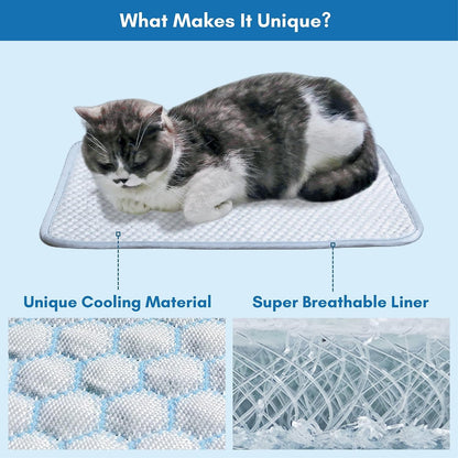 Dog Cooling Mat, Cat Cooling Mat, Supramolecular Cooling Material, Ultra Breathable, Machine Washable Cooling Pad for Dog Dog Cooling Pad Pet Cooling Mats for Dogs, 43 * 28 Extra Large