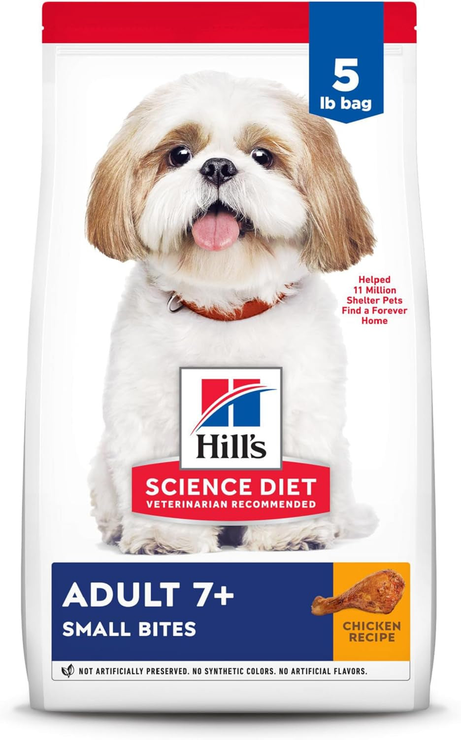 Hill'S Science Diet Dry Dog Food, Adult 7+ for Senior Dogs, Small Bites, Chicken Meal, Barley & Brown Rice Recipe, 5 Lb. Bag