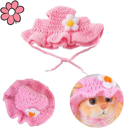 Cat Hat, Pet Cute Halloween Christmas Party Costume Accessories Headwear Comfortable for Puppy Cat Kitten Pet Puppies 11-14" (Cute Style) (Style 2)