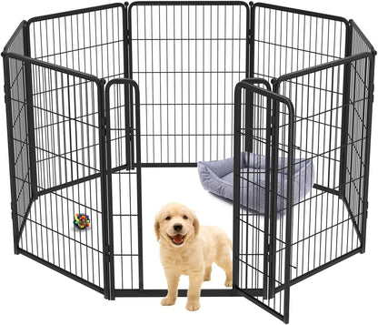 FXW Homeplus Dog Playpen Designed for Indoor Use, 40" Height for Large Dogs, Black│Patented