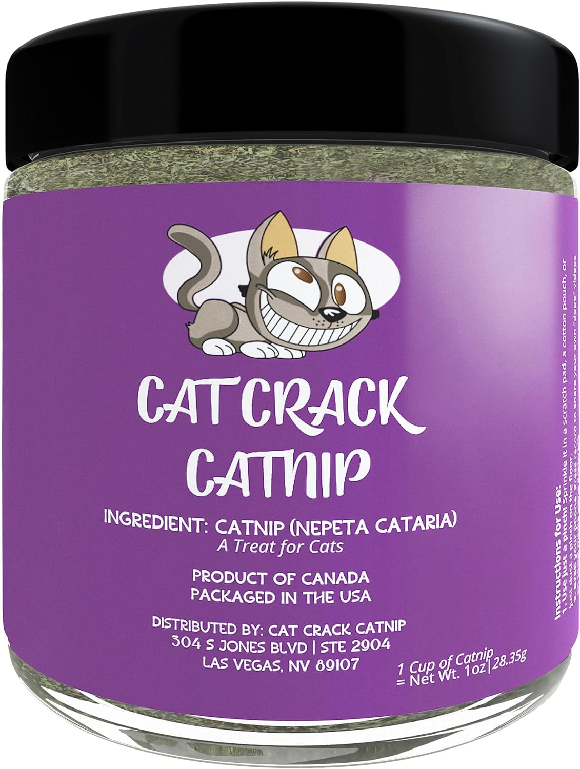 Cat Crack Catnip, Zoomie-Inducing Cat Nip Blend, North American Made & 100% Natural, Safe & Non-Addictive Catnip Treats Used to Supplement Catnip Toys, Catnip Spray, & Cat Accessories (4 Cups)