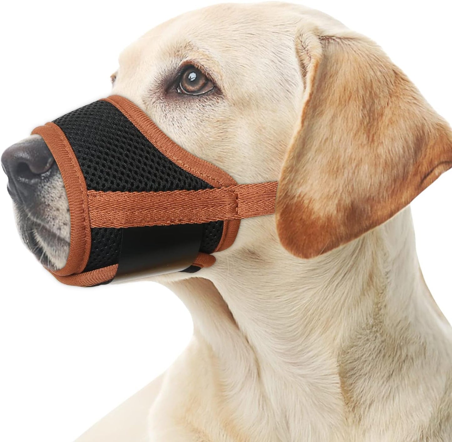 HEELE Dog Muzzle, Breathable Soft Pet Muzzle for Biting Barking Chewing Scavenging, Air Mesh Dog Muzzle with Adjustable Strap for Small Medium Large Dog