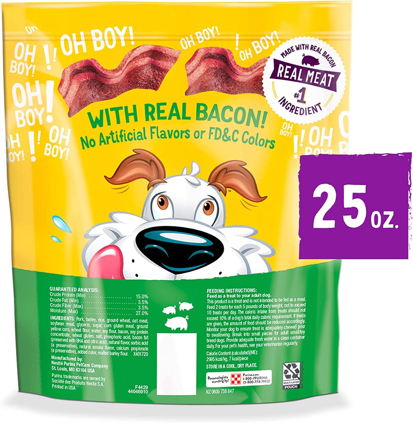 Purina Beggin' Strips with Real Meat Dog Treats, with Bacon and Peanut Butter Flavor - (Pack of 2) 26 Oz. Pouches