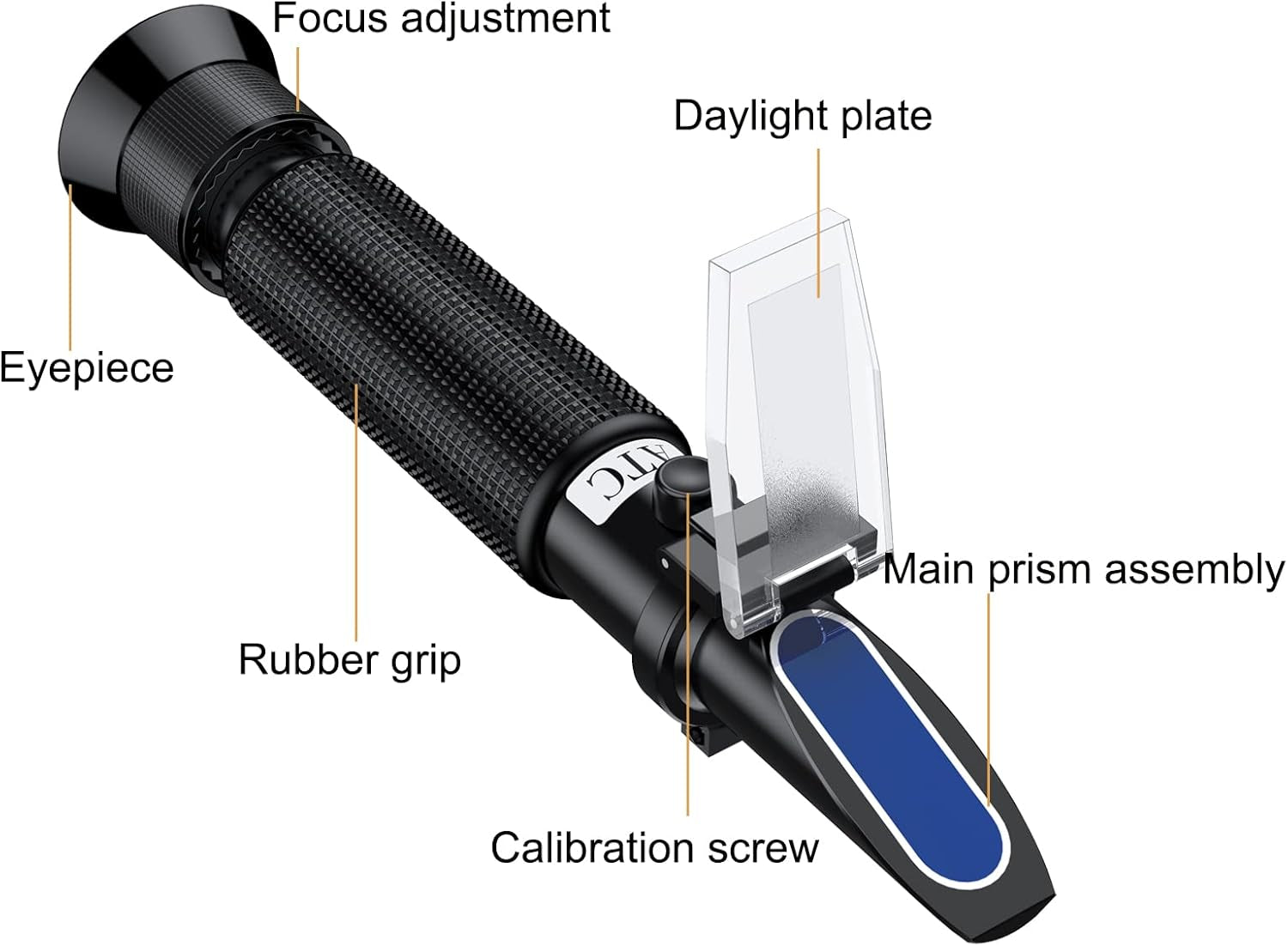 Professional Salinity Refractometer,Salinity Tester, Salt Tester for Saltwater Pool, for Saltwater Aquarium, Pools, and Tanks,Dual Scale 0-100 PPT & Specific Gravity 1.000-1.070 with ATC Function