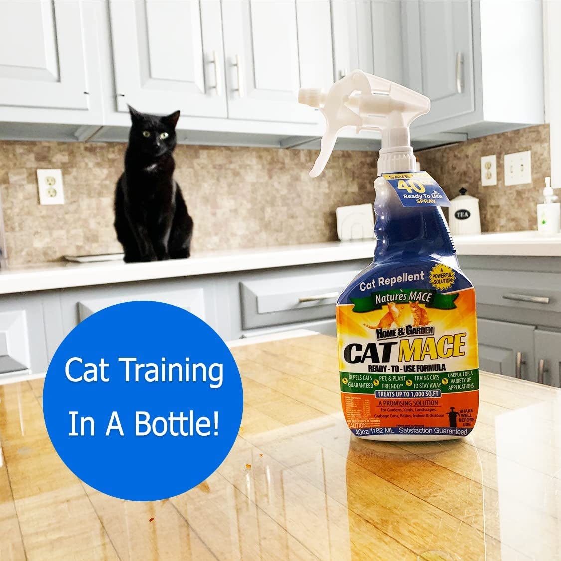 Nature’S MACE Cat Repellent 40Oz Spray & 40Oz Concentrate/Treats 16,000 Sq Ft/Keep Cats Out of Your Lawn and Garden/Traincats to Stay Out of Bushes/Safe to Use around Children and Plants