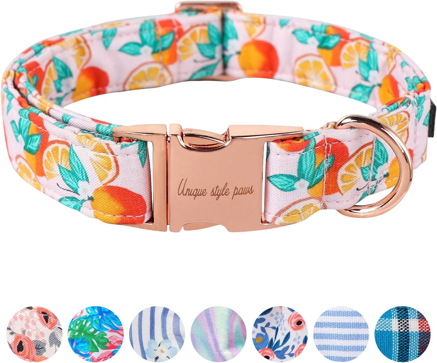 Unique Style Paws Dog Collar Metal Buckle Collar Gift for Small Medium Large Boys Girls Dogs