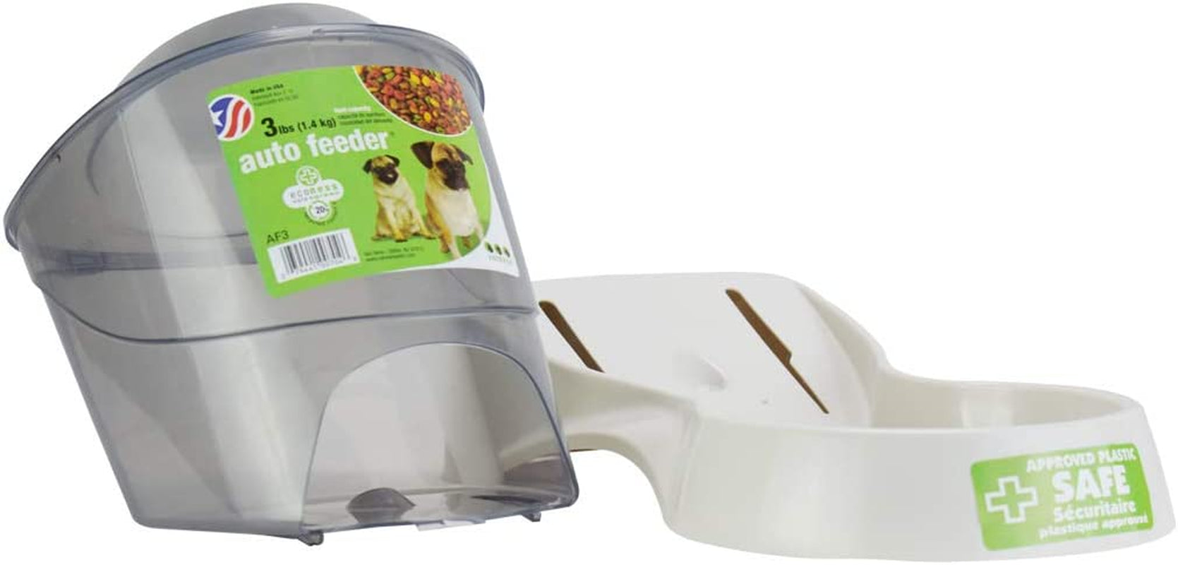 Van Ness Pets Extra Small Auto Gravity Feeder, 1.5 Pound Capacity for Dogs and Cats, White