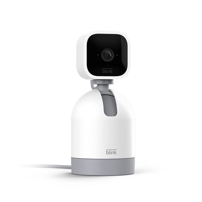 Blink Mini Pan-Tilt Camera | Rotating Indoor Plug-In Smart Security Camera, Two-Way Audio, HD Video, Motion Detection, Works with Alexa (White)