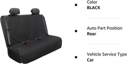 Car Seat Cover, Waterproof, Durable and Non-Slip, Pet Car Seat Cover for Dogs, Universal Size, Fits Cars, Trucks and Suvs