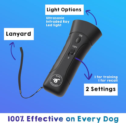 Automatic Bark Controller and Deterrent - Indoor and Outdoor Waterproof Rechargeable Dog Training Device - Works after Dog Is Trained Handheld Anti-Barking Device