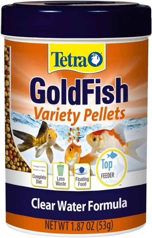 Tetra Goldfish Variety Pellets, Balanced Diet, 1.87 Ounce