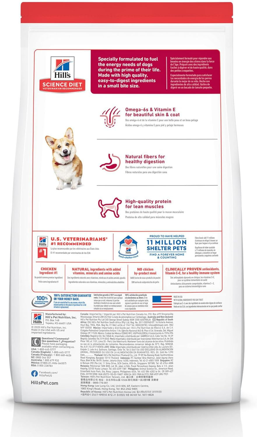 Hill'S Science Diet Dry Dog Food, Adult, Small Bites, Chicken & Barley Recipe, 5 Lb. Bag