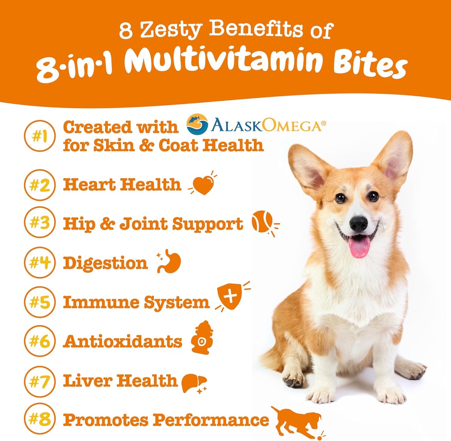 Zesty Paws Multivitamin Treats for Dogs - Glucosamine Chondroitin for Joint Support + Digestive Enzymes & Probiotics - Grain Free Dog Vitamin for Skin & Coat + Immune Health - Chicken - Mini - 90Ct