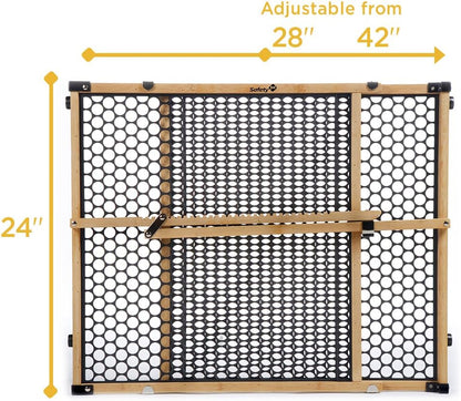 Safety 1St Eco-Friendly Nature Next Bamboo Gate, Bamboo and Black, Fits Spaces between 28" and 42" Wide