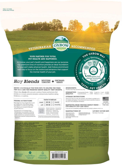 Oxbow Animal Health Oxbow Hay Blends - Western Timothy & Orchard - 90 oz.