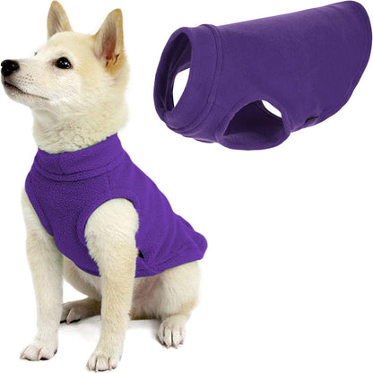 Gooby Stretch Fleece Vest Dog Sweater - Violet, Small - Warm Pullover Fleece Dog Jacket - Winter Dog Clothes for Small Dogs Boy or Girl - Dog Sweaters for Small Dogs to Dog Sweaters for Large Dogs