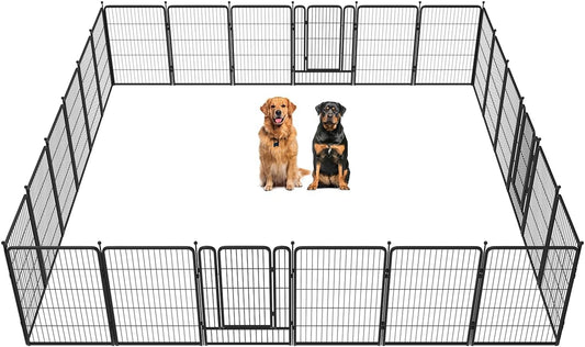 FXW Rollick Dog Playpen for Yard, RV Camping│Patented, 40 Inch 24 Panels