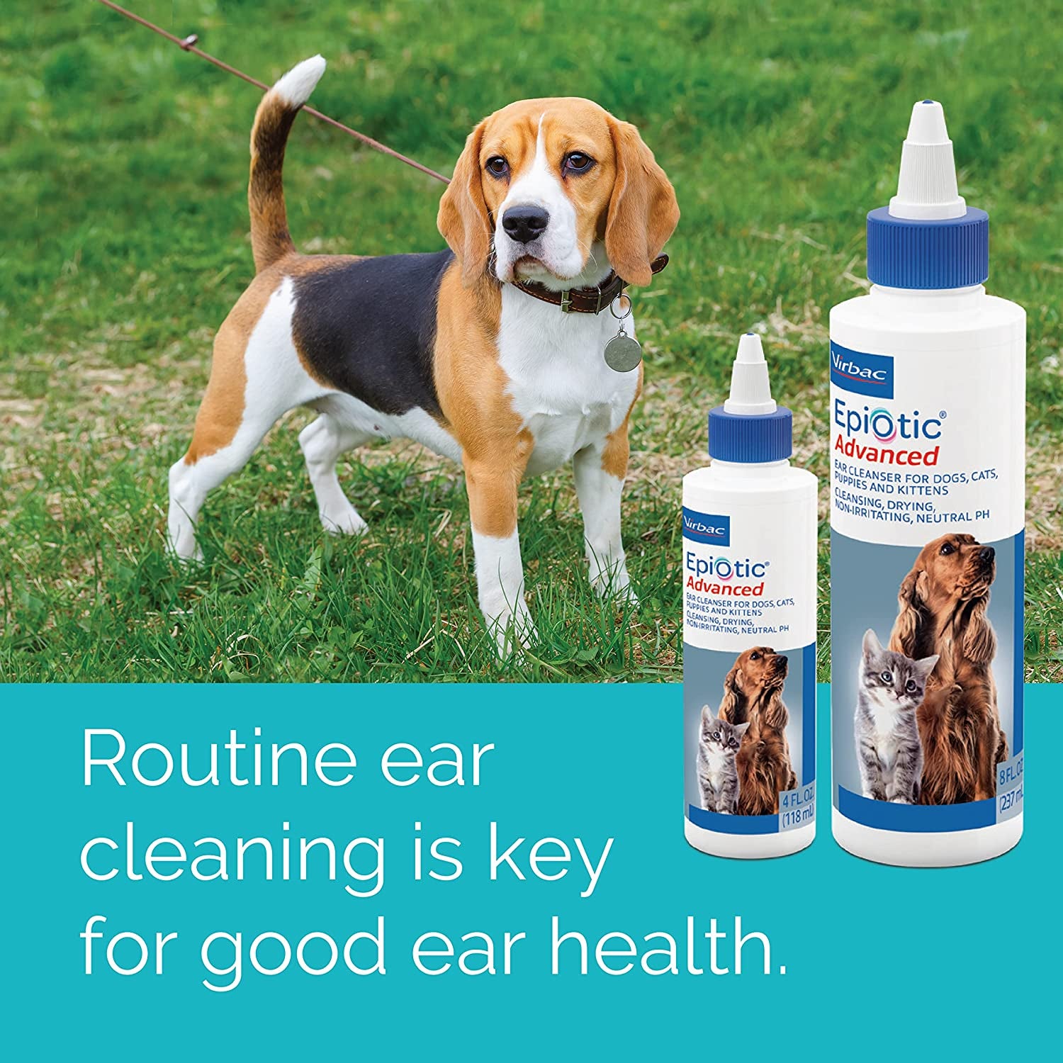 Virbac Epi-Otic Advanced Ear Cleanser for Dogs and Cats (All Sizes)