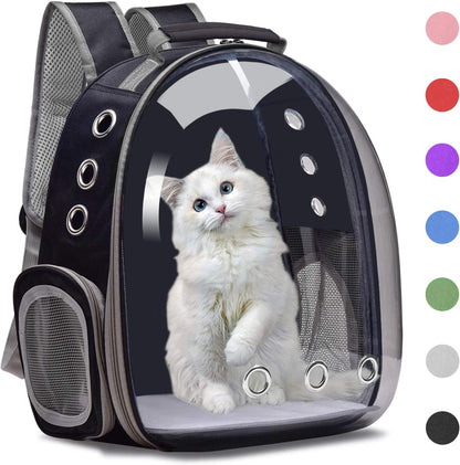 Henkelion Cat Bubble Carrying Bag, Backpack Carrier for Small Medium Dogs Cats, Airline Approved Travel Space Capsule Pet Carrier Dog Hiking Backpack - Pink