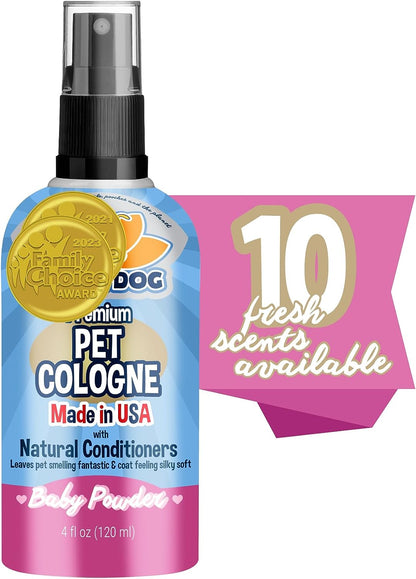 Bodhi Dog Natural Dog Cologne | Premium Scented Deodorizing Body Spray for Dogs & Cats | Neutralizes Strong Odors | Dog Perfume with Natural Dog Conditioner | Made in USA (Baby Powder, 8 Fl Oz)