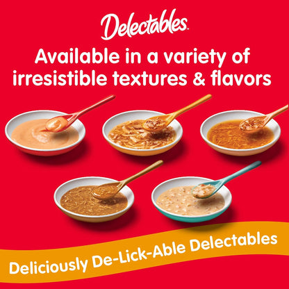 Delectables Savory Broths Lickable Wet Cat Treat Variety Pack, 12Count(Pack of 1)