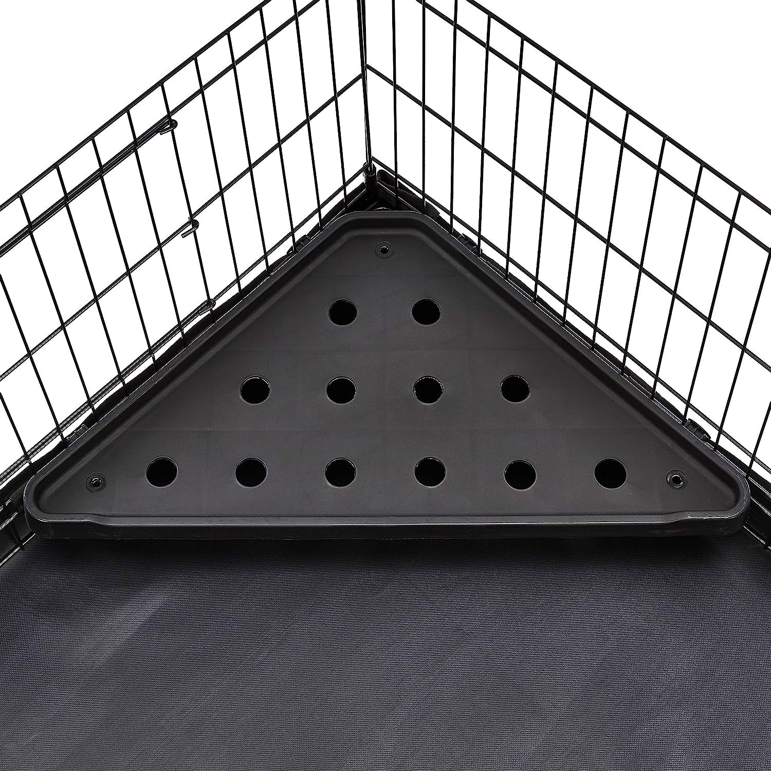 Amazon Basics Leakproof Canvas Bottom Guinea Pig Pet Cage with Divider Set, Black, 47.6"L X 24.2"W X 14.0"H