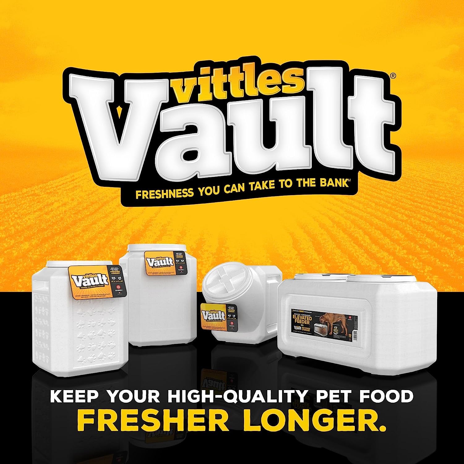 Gamma2 Vittles Vault Stackable Dog Food Storage Containers (Up to 60 Pounds) and Gamma2 Vittles Vault Dog Food Storage Container (Up to 35 Pounds)