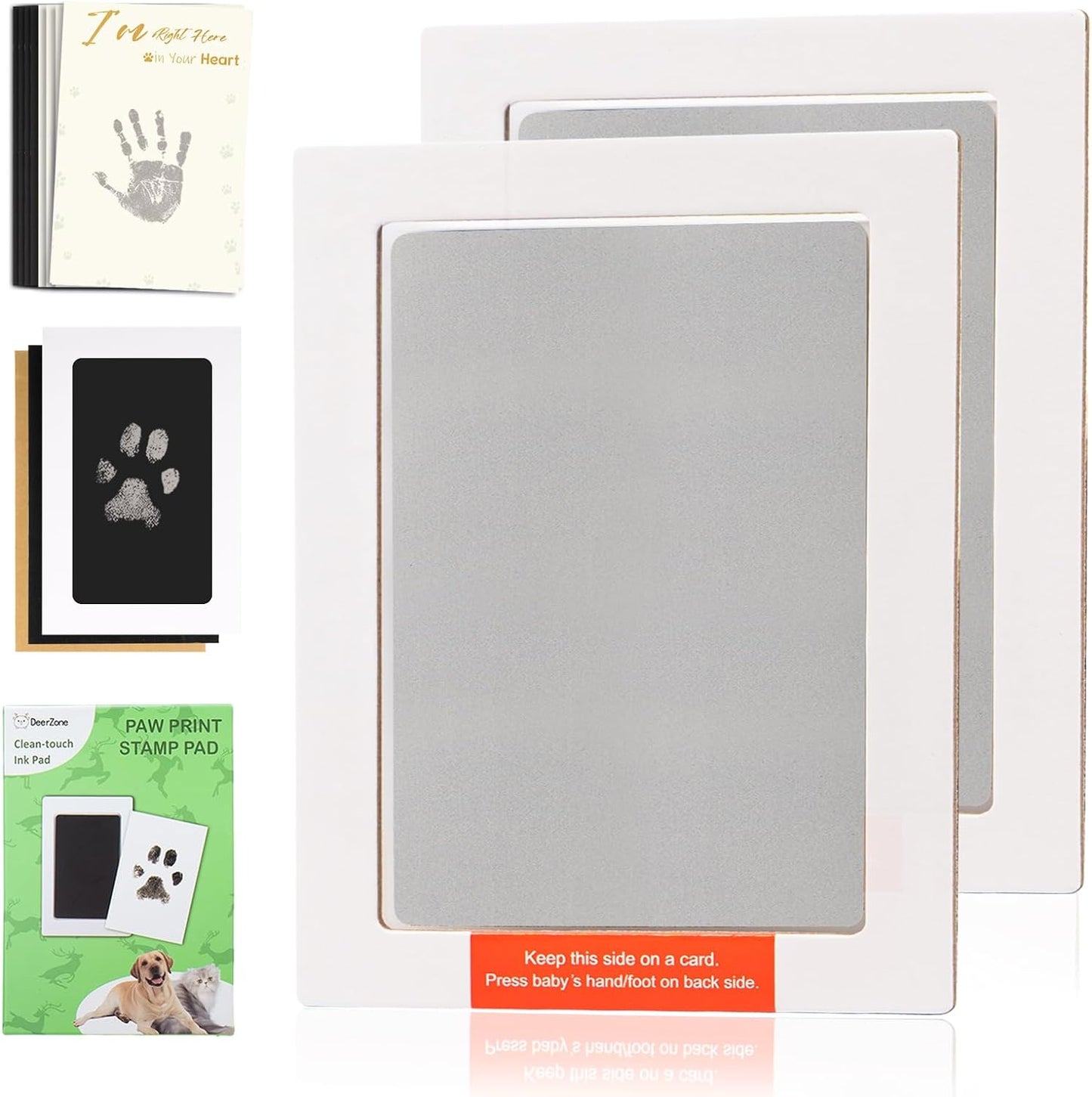 Inkless Paw Print Kit,Dog Paw Print Kit,Dog Nose Print Kit,Clean Touch Ink Pads and Imprint Cards,Pet Paw Print Impression Kit for Dogs Cats Footprint Keepsake