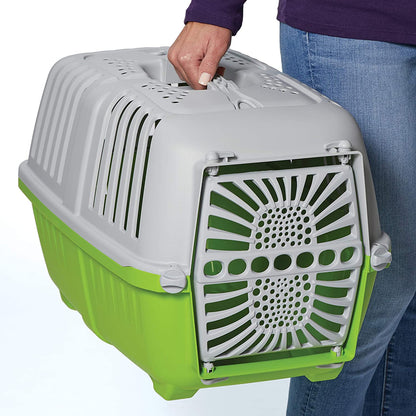 Midwest Homes for Pets Spree Travel Pet Carrier, Green | Hard-Sided Pet Kennel Ideal for Toy Dog Breeds, Small Cats & Small Animals | Dog Carrier Measures 19.1L X 12.5 W X 13H - Inches