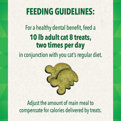 Greenies Feline Adult Natural Dental Care Cat Treats, Succulent Shrimp Flavor, (10) 2.1 Oz. Pouches