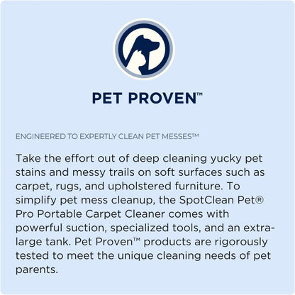 BISSELL SpotClean Pet Pro Portable Carpet Cleaner, 2458, Grapevine Purple, Black, Large