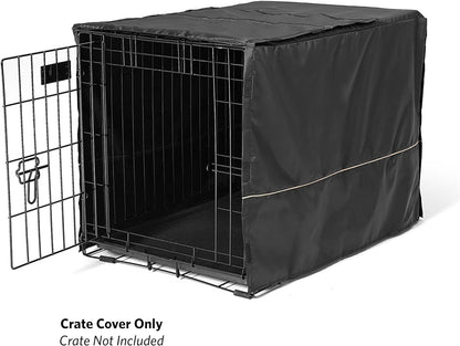 Midwest Homes for Pets Dog Crate Cover, Privacy Dog Crate Cover Fits Midwest Dog Crates, Crate Cover Only, Machine Wash & Dry, Black, 48-Inch