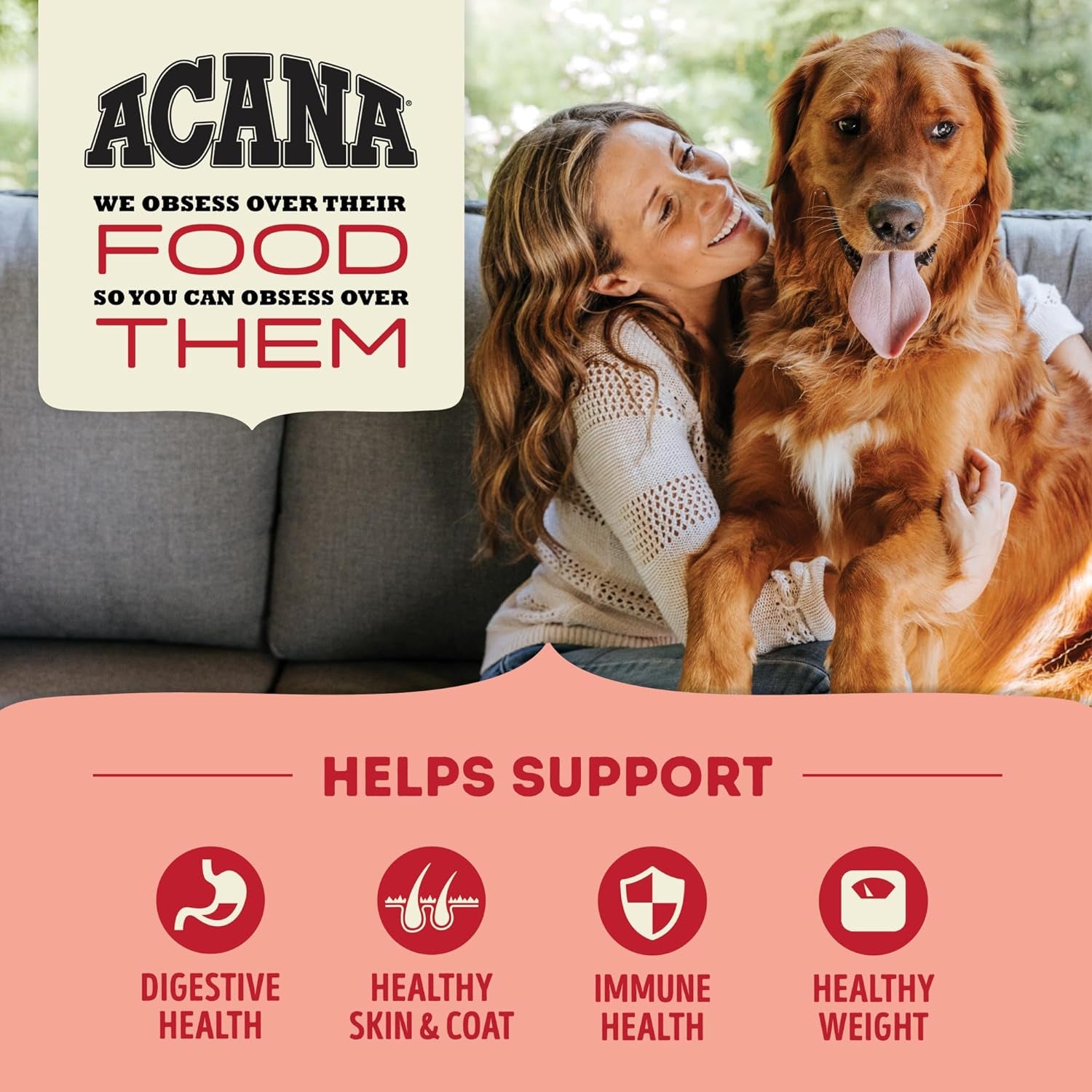 ACANA Grain Free Dry Dog Food, Free-Run Poultry Dog Food Recipe, 25Lb