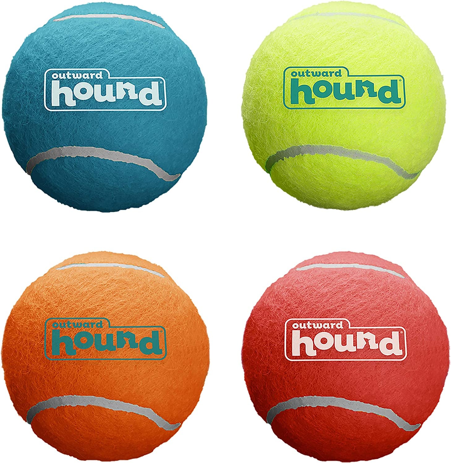 Outward Hound Squeaker Ballz Fetch Dog Toy, Large, 4 Count (Pack of 1)