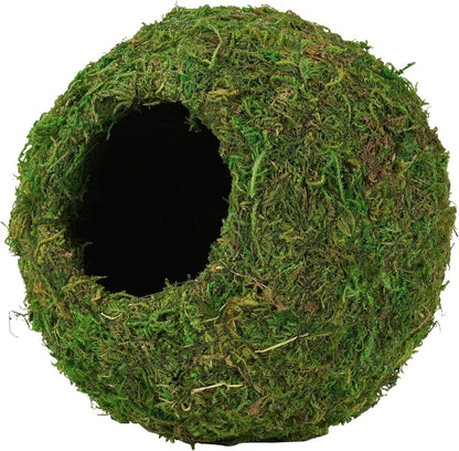 Mossy Caves, Artificial Green Moss Caves Hide for Pet Reptile Frogs and Snakes, Terrarium & Vivarium Decor, Crested Gecko Tank Decor (4" - Woodland Green)