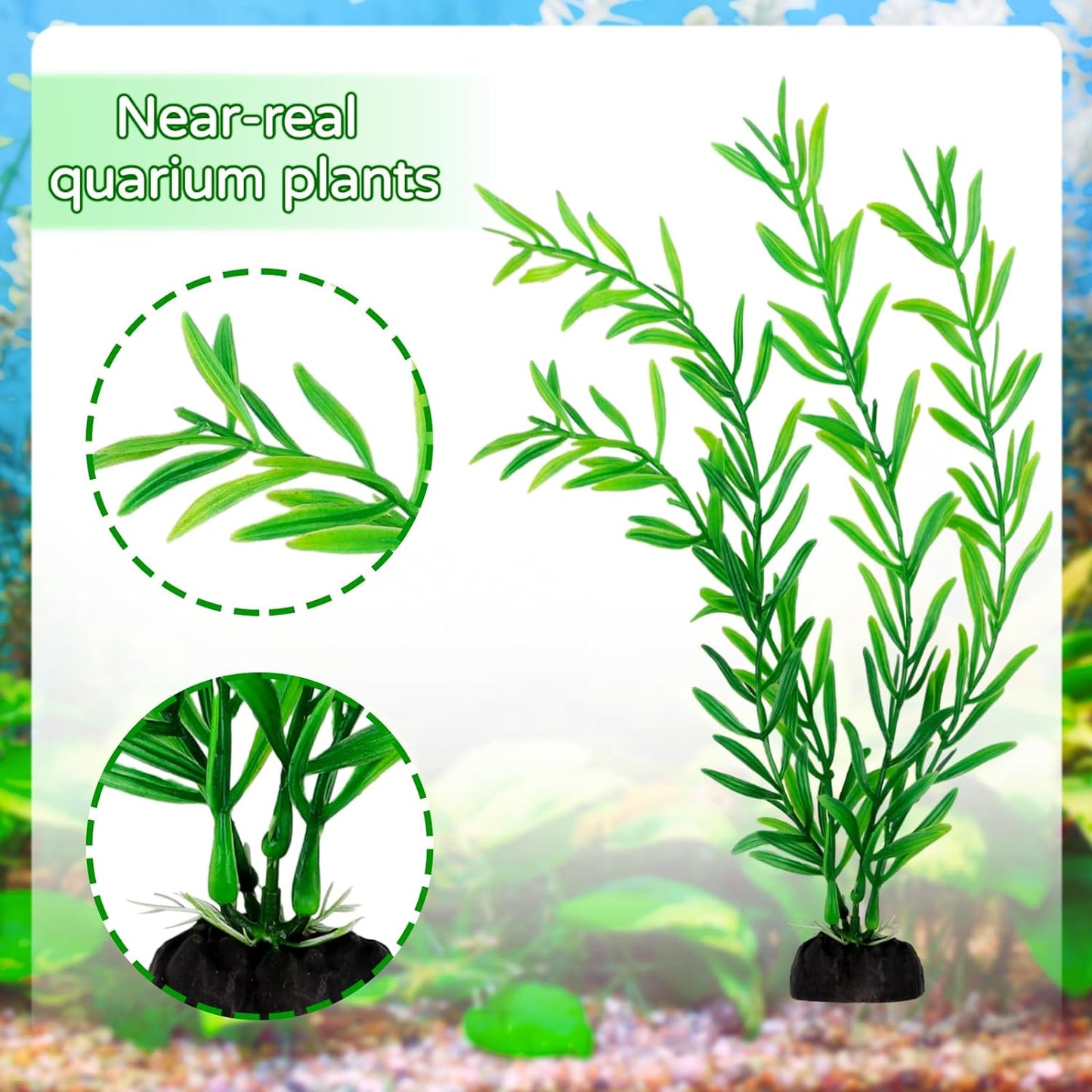 Fish Tank Accessories Aquarium Decorations Green Plants, 25pcs Green Fish Tank Decorations Plant, Fish Tank Decor, Aquarium Decor Plastic Plants