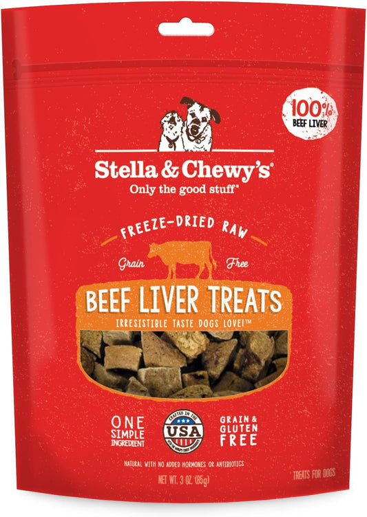 Stella & Chewy'S Freeze-Dried Raw Single Ingredient Beef Liver Treats, 3 Oz. Bag