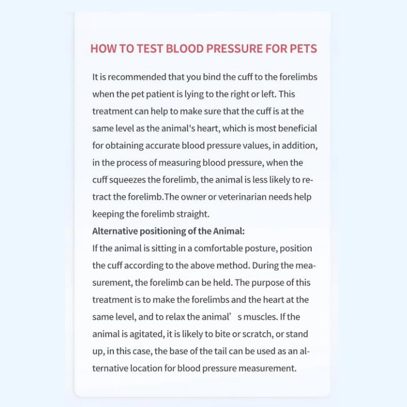 Contec08A Vet Veterinary Animal Use Blood Pressure Monitor 3 Cuffs 6-11CM 10-19CM 18-26 CM