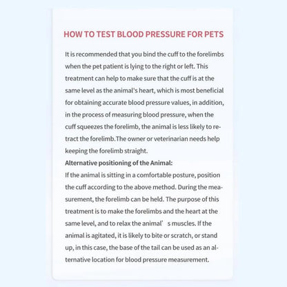 Contec08A Vet Veterinary Animal Use Blood Pressure Monitor 3 Cuffs 6-11CM 10-19CM 18-26 CM