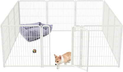 FXW Homeplus Dog Playpen Designed for Indoor Use, 32" Height for Medium Dogs, White│Patented