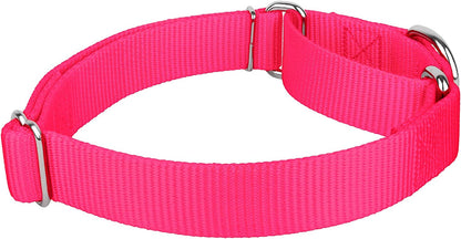 Country Brook Petz - Red Martingale Heavy Duty Nylon Dog Collar - 21 Vibrant Color Options (3/8 Inch Width, Extra Small)