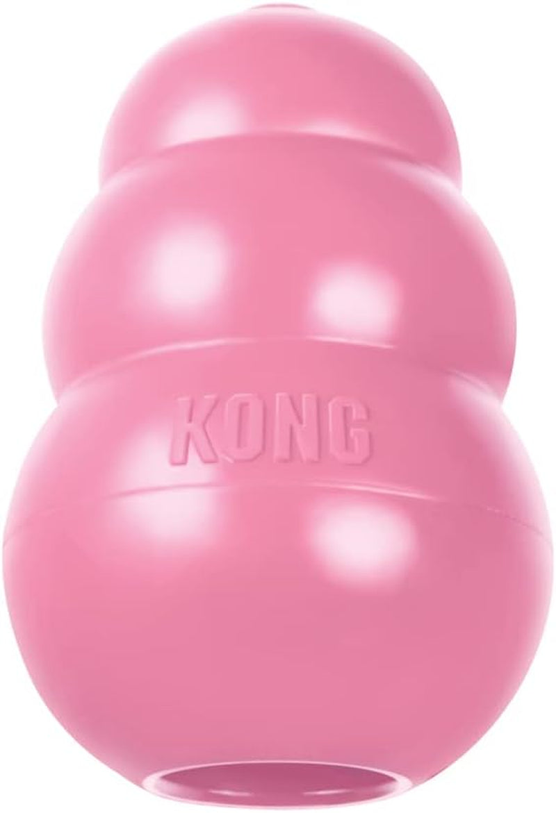 KONG Puppy - Natural Teething Rubber Chew Toy for Dogs - Stuffable Dog Toy for Extended Playtime - Chew & Fetch Toy for Puppies - for XS Puppies - Pink