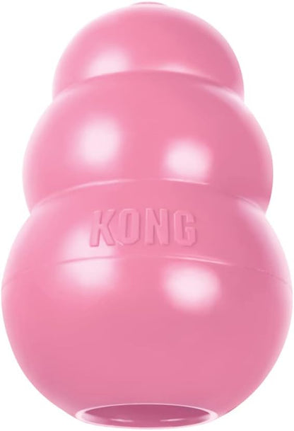 KONG Puppy - Natural Teething Rubber Chew Toy for Dogs - Stuffable Dog Toy for Extended Playtime - Chew & Fetch Toy for Puppies - for XS Puppies - Pink