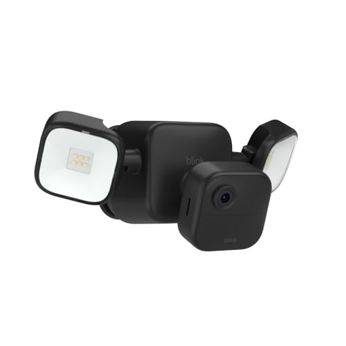 Blink Outdoor 4 Floodlight Camera - Wireless smart security camera, 700 lumens, two-year battery life, enhanced motion detection, Sync Module Core included - 1 camera system
