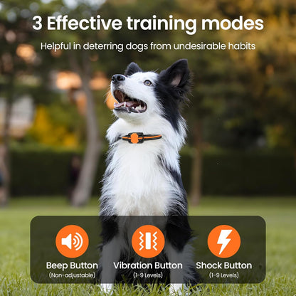 Dog Shock Collar - Dog Training Collar with Remote 3300Ft, Shock Collar for Large Medium Small Dogs 8-120Lbs, Waterproof Electric Collar Rechargeable E Collar with Beep, Vibration, Safe Shock